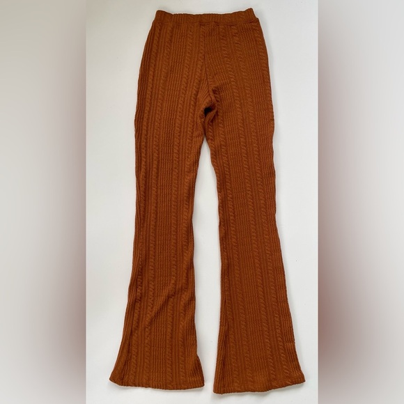 DAMSON MADDER Women's Warm Brown Orange Edie Soft Flare Pant Size 8 - Picture 4 of 11